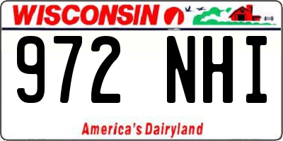 WI license plate 972NHI