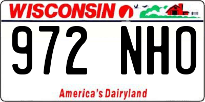 WI license plate 972NHO