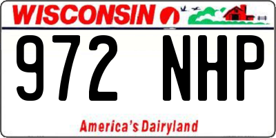 WI license plate 972NHP