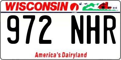 WI license plate 972NHR