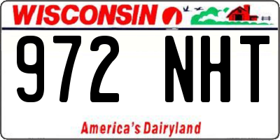 WI license plate 972NHT