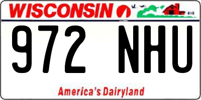 WI license plate 972NHU