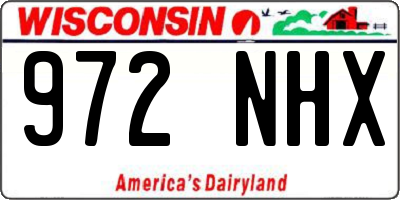 WI license plate 972NHX