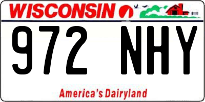 WI license plate 972NHY