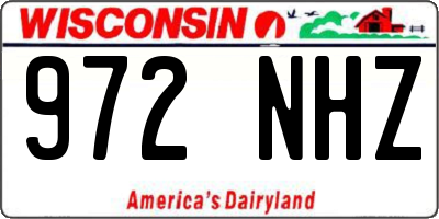 WI license plate 972NHZ