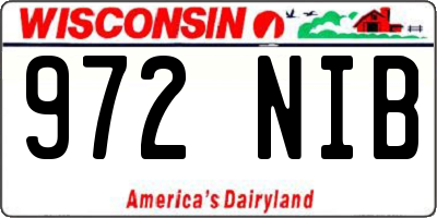 WI license plate 972NIB