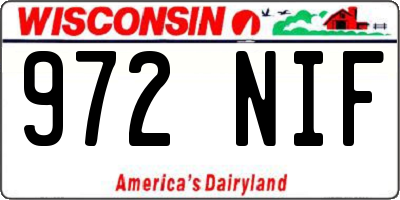 WI license plate 972NIF