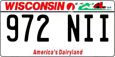 WI license plate 972NII