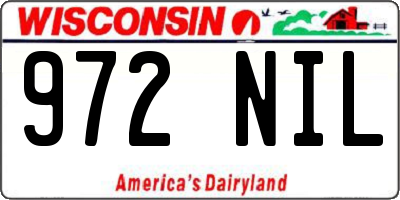 WI license plate 972NIL