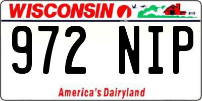 WI license plate 972NIP