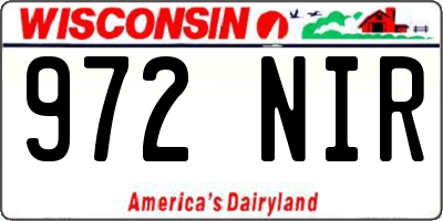 WI license plate 972NIR