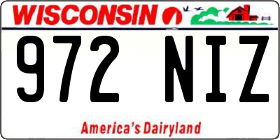 WI license plate 972NIZ