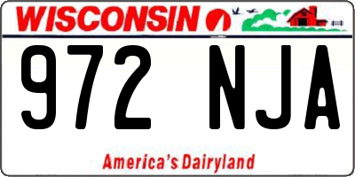 WI license plate 972NJA