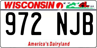 WI license plate 972NJB