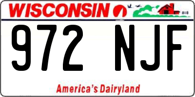 WI license plate 972NJF