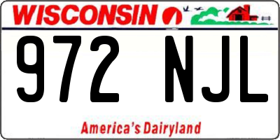 WI license plate 972NJL