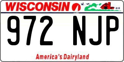 WI license plate 972NJP