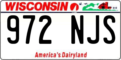 WI license plate 972NJS