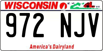 WI license plate 972NJV