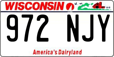 WI license plate 972NJY