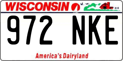 WI license plate 972NKE