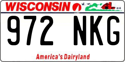 WI license plate 972NKG