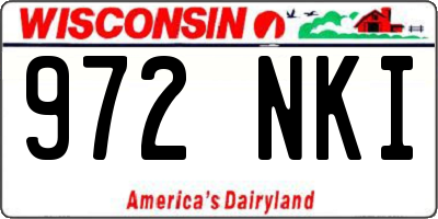 WI license plate 972NKI