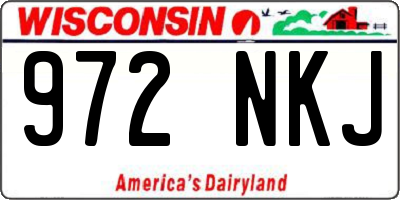WI license plate 972NKJ