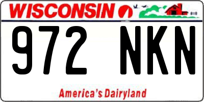 WI license plate 972NKN