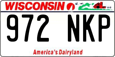 WI license plate 972NKP