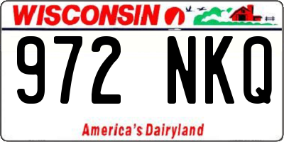 WI license plate 972NKQ