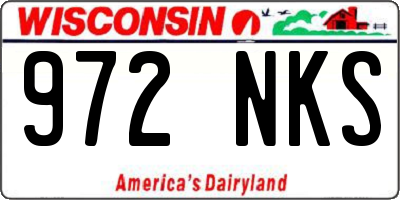 WI license plate 972NKS