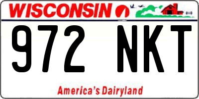 WI license plate 972NKT