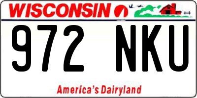 WI license plate 972NKU