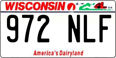 WI license plate 972NLF