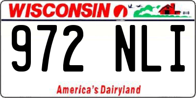 WI license plate 972NLI