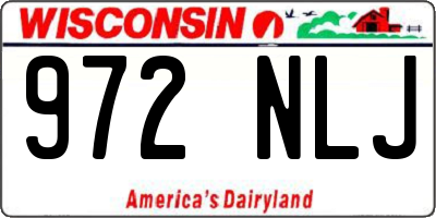 WI license plate 972NLJ