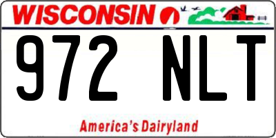WI license plate 972NLT