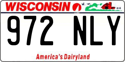 WI license plate 972NLY