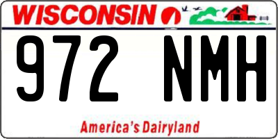 WI license plate 972NMH