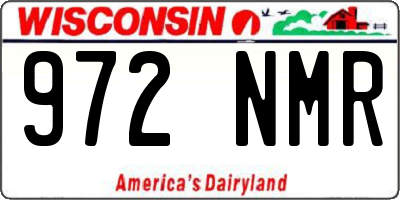 WI license plate 972NMR