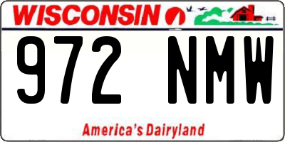 WI license plate 972NMW