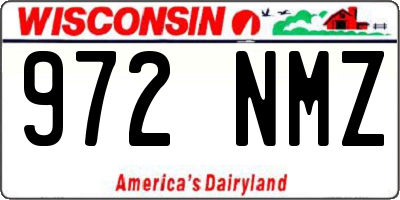 WI license plate 972NMZ