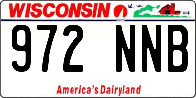 WI license plate 972NNB