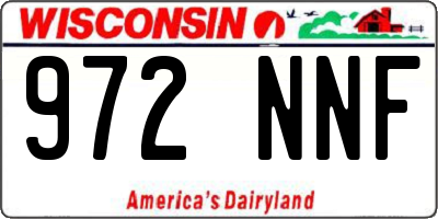 WI license plate 972NNF