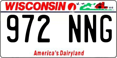 WI license plate 972NNG