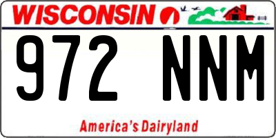 WI license plate 972NNM
