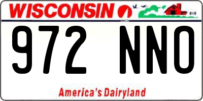 WI license plate 972NNO