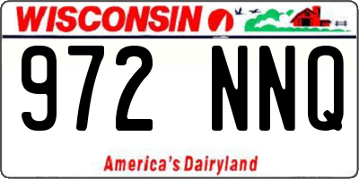 WI license plate 972NNQ