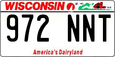 WI license plate 972NNT